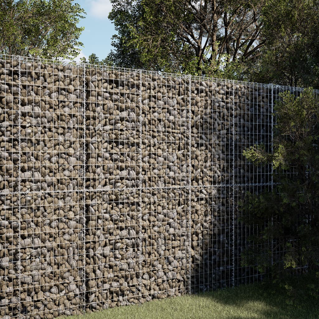vidaXL Gabion Basket with Cover 39.4"x19.7"x39.4" Galvanized Iron-6