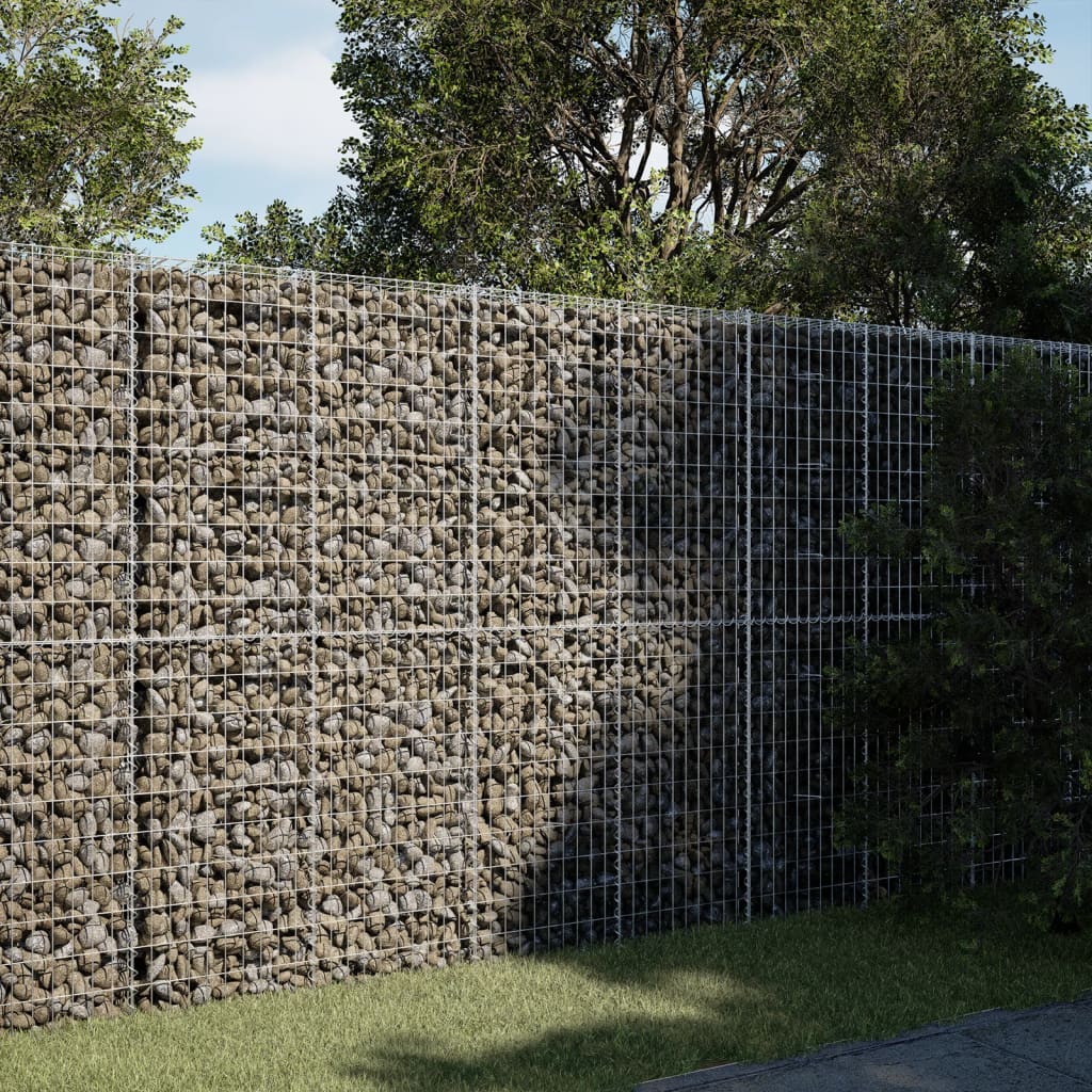 vidaXL Gabion Basket with Cover 39.4"x19.7"x39.4" Galvanized Iron-14